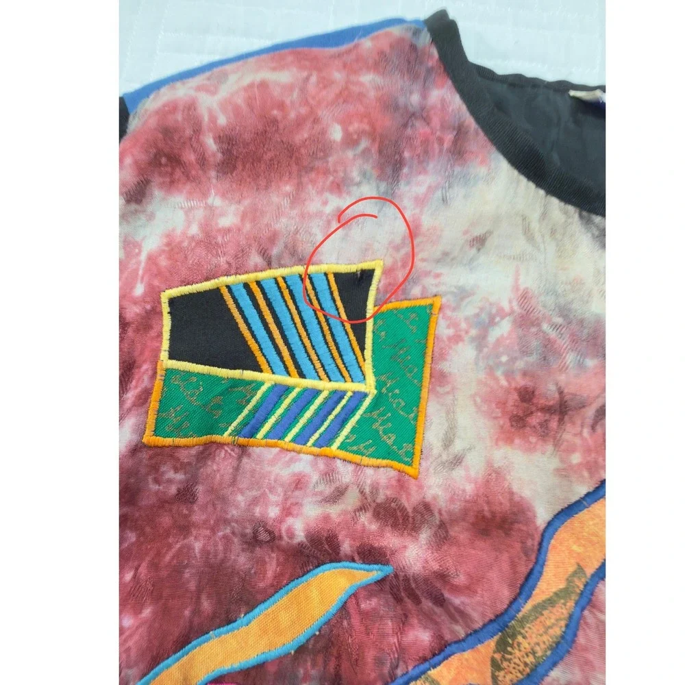Vintage Ultimate Philadelphia Art‎ Patchwork Embroidered Jacket Womens M